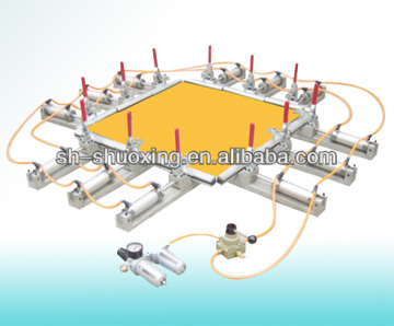 Pneumatic screen stretcher, screen stretching machine