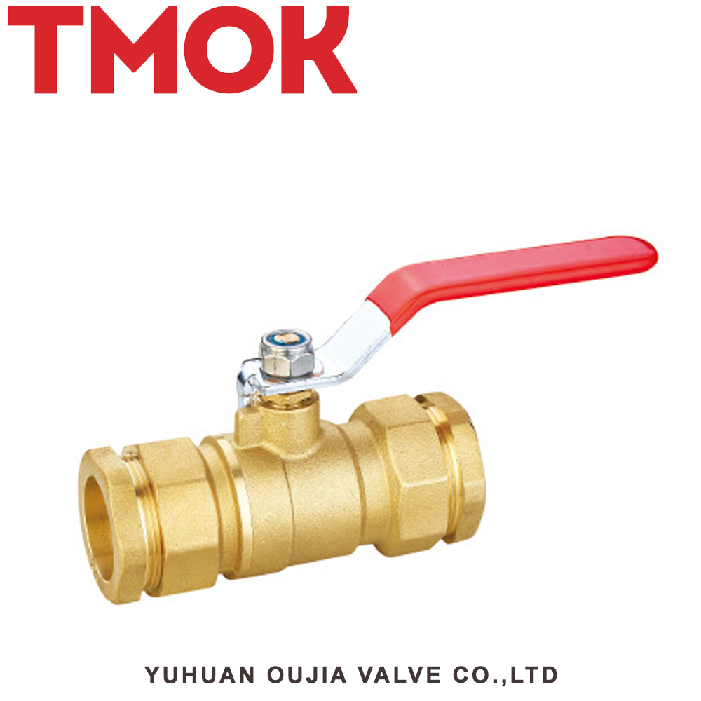 High quality Red Handle brass ball valve with drain