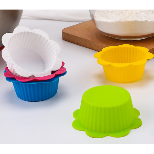 Cuper di muffin da cottura al silicone riutilizzabile all&#39;ingrosso