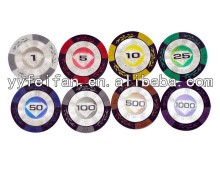 Colorful clay material sticker poker chips