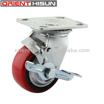 Red PU Industrial Casters