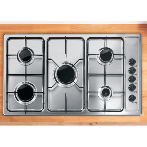 Acciaio inossidabile indesit gas hob 5 bruciatore