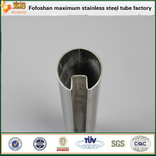 Double stainless steel slot rnd tube 316 mirror piping