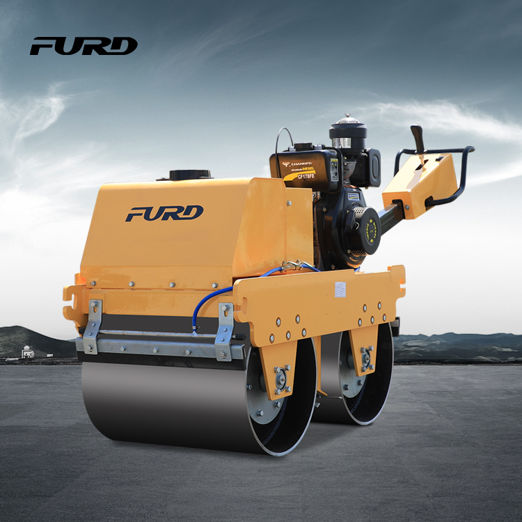 Easy operated 550kg Double Drum Road Roller Compactor