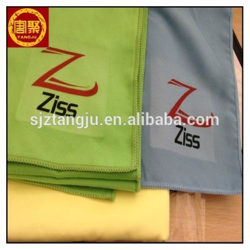 Suede microfiber towel print logo