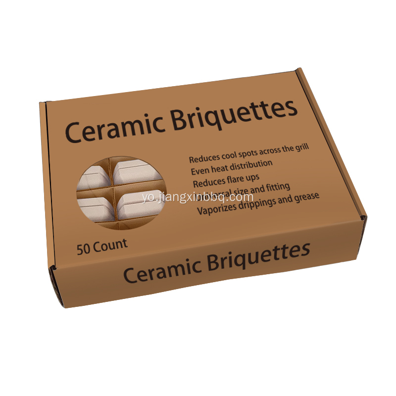 50 Awọn iṣiro seramiki Briquettes
