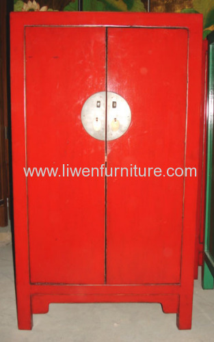 Chinese Antique Red Cabinet 