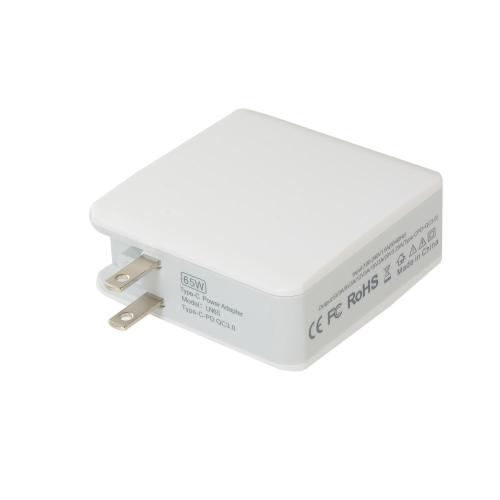 Cargador de pared PD de un puerto USB-C 3.0 tipo c de 65 W