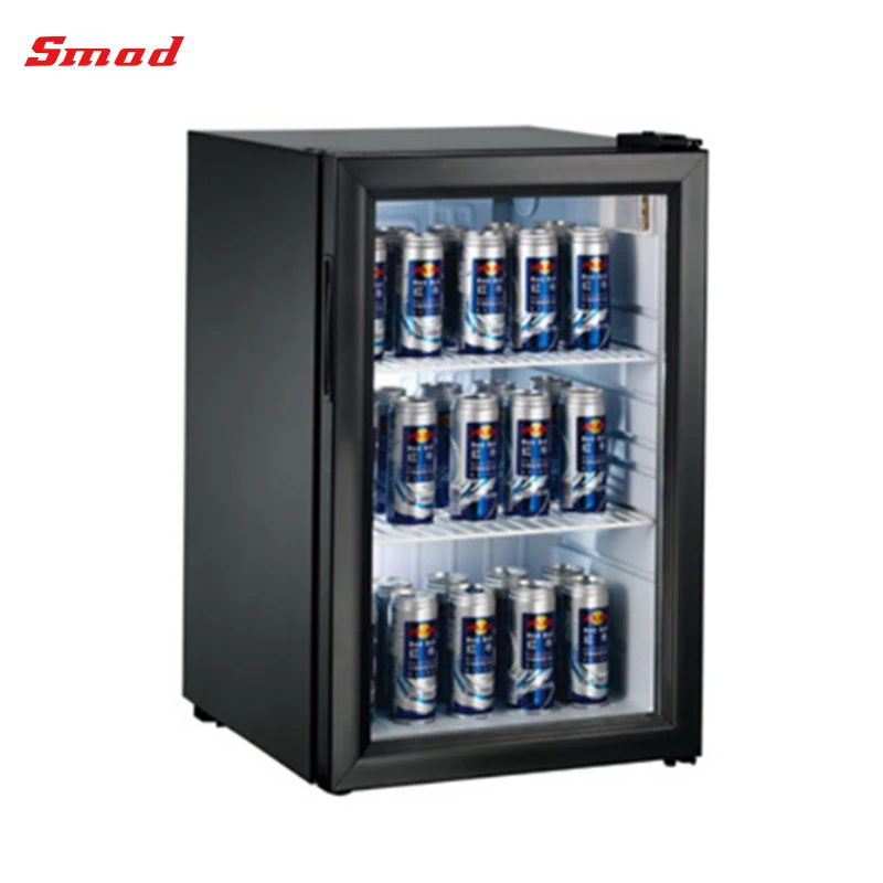 68L Mini Upright Glass Door Display Beverage Cooler / Fridge / Refrigerator