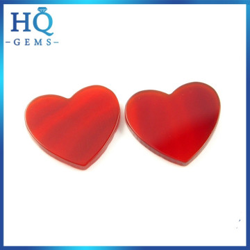 Natural loose heart shaped heart shaped red agate stone