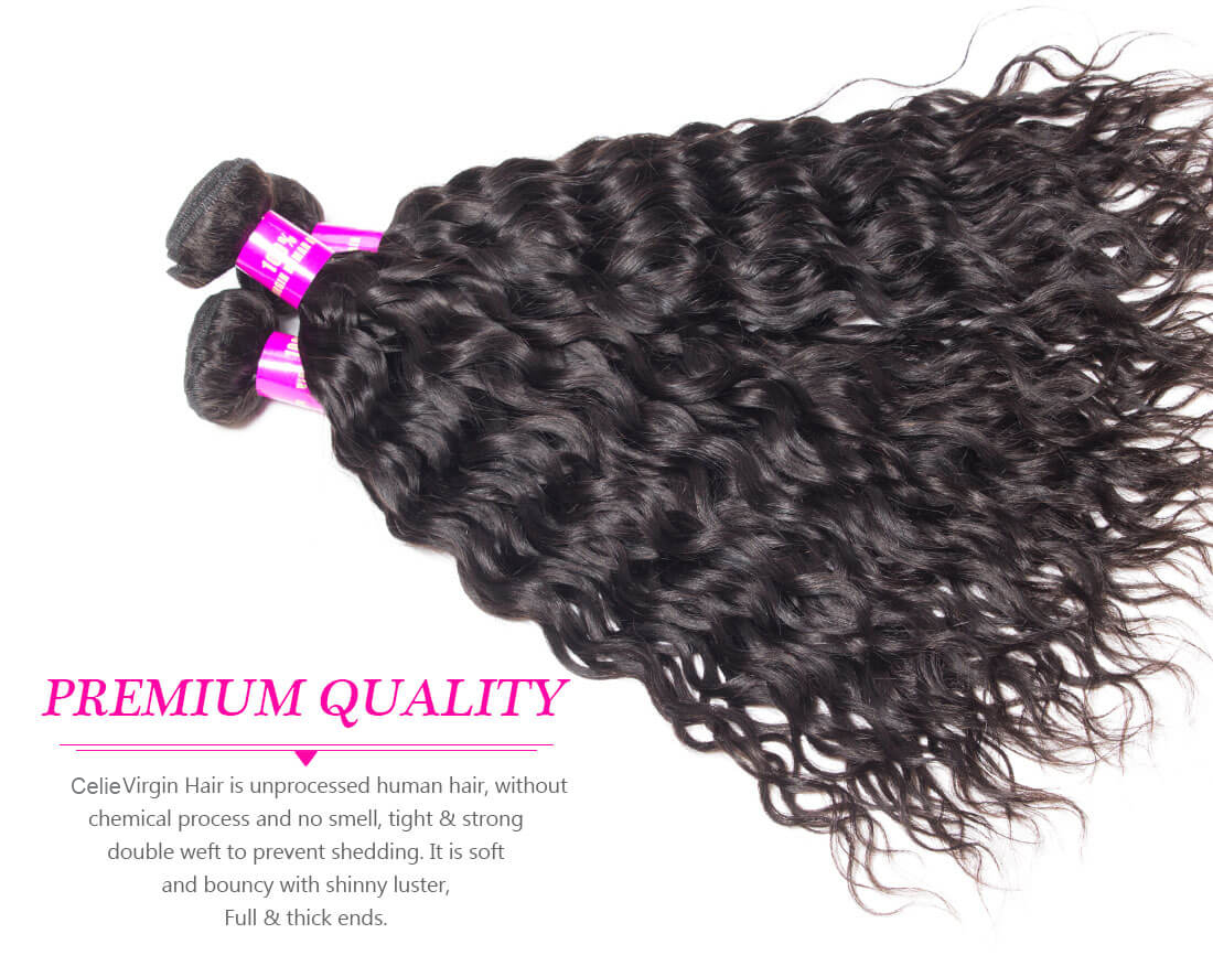 Brazilian Water Wave Human Hair Bundles Wholesale Virgin Remy Cuticle Aligned Raw Virgin Hair
