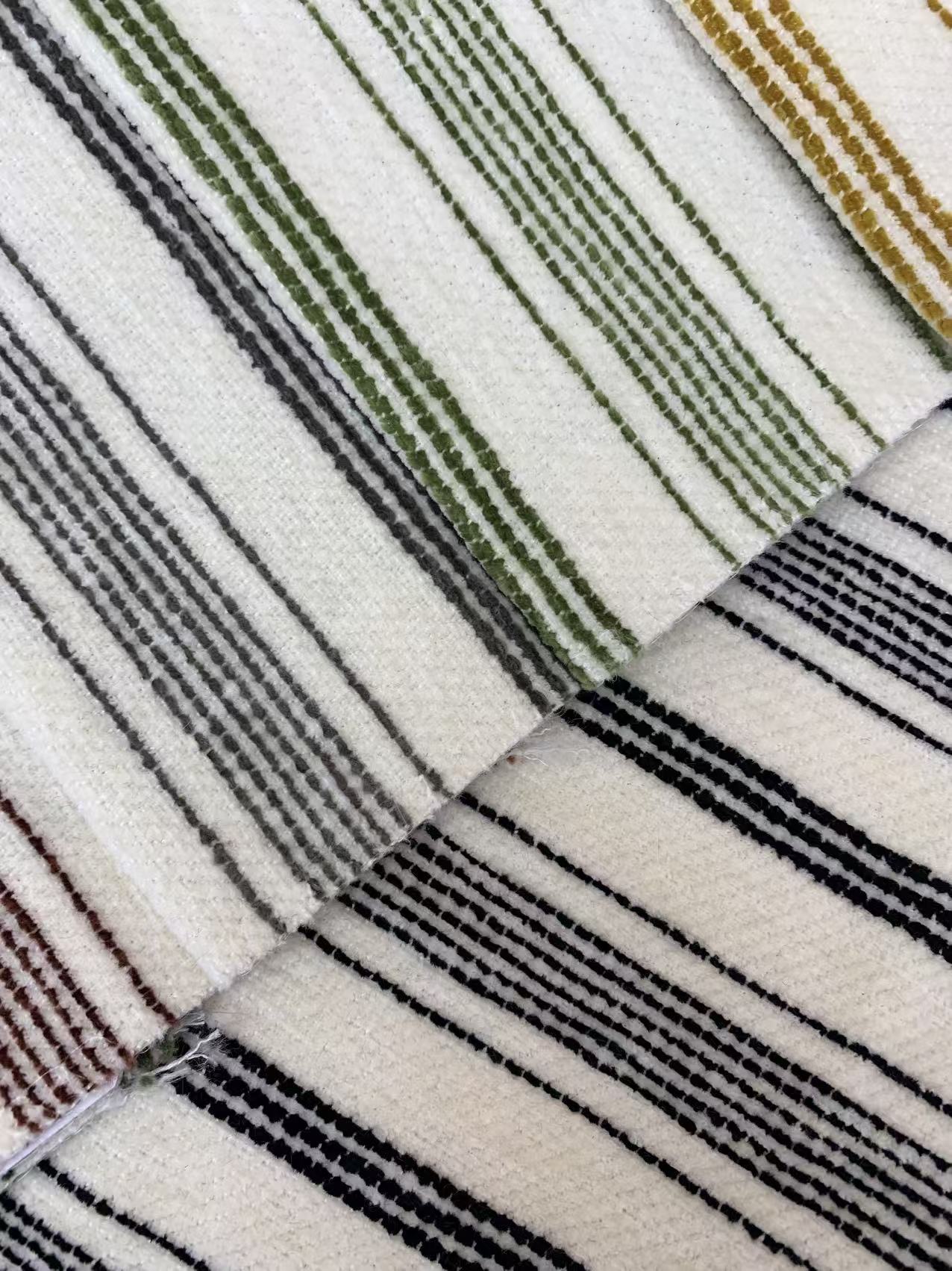 پارچه شنل راه راه برای مبل Striped Chenille Fabric for Sofa