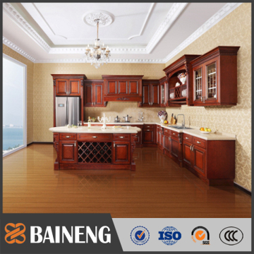 Baineng factory sales American oak kitchen cabinets solid wood door panels