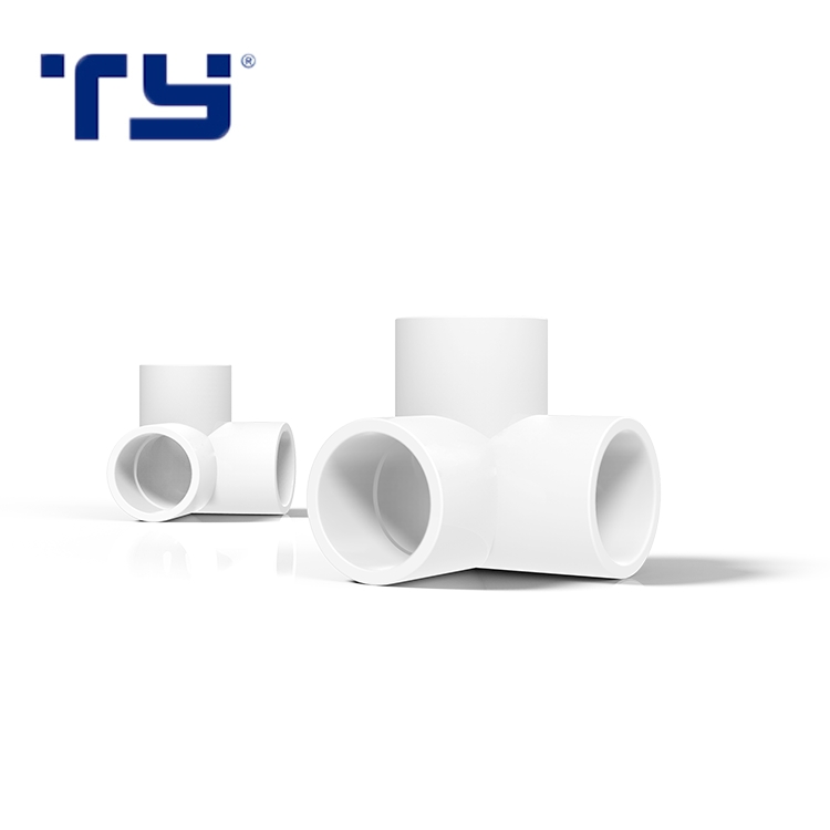 Factory Plastic UPVC SCH40 pipe fittings PVC 3 three way elbow