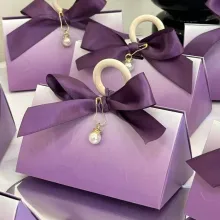 Gold pink purple card packaging box