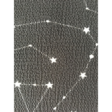 Tissu en crêpe à bulles en polyester avec motif étoiles