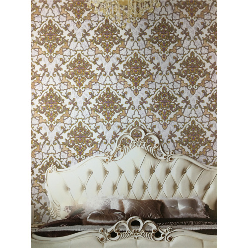 1.06 M 3D Damask PVC Wallpaper untuk Dekorasi Kamar Tidur