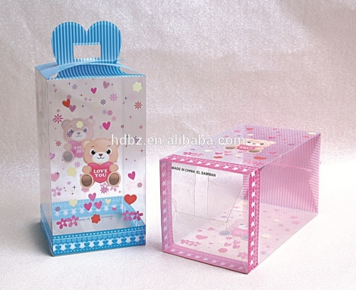 Plastic PET transparent gift boxes / clear custom packaging boxes