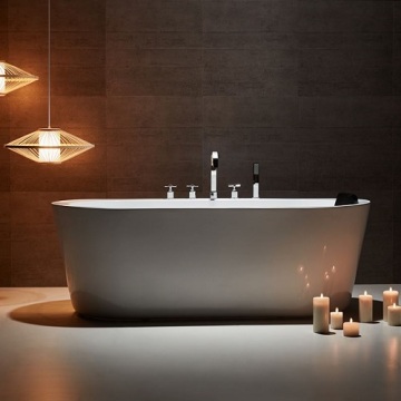 Simple Style Indoor Freestanding Soaking Bathtub