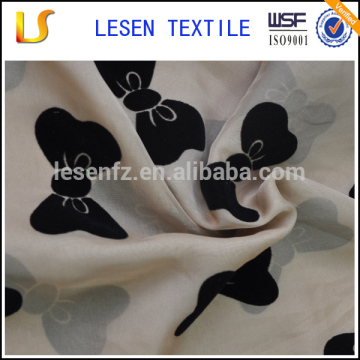 100% polyester chiffon flocking fabric for blouse