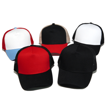 Custom Logo Trucker Caps - 5 Panel Cotton Mesh Caps for Wholesale