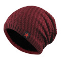 Autumn winter wool cap with fleece knit cap