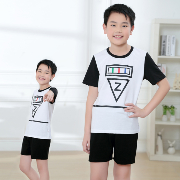 Fashion kids wear 2pcs summer Tshirt and shorts clothing set boys boutique outfit