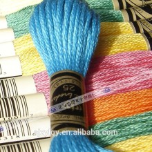 Wholesale cross stitch threads 100% cotton embroidery threads with 447 DMC colors