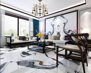 Panda white marble tiles for floor