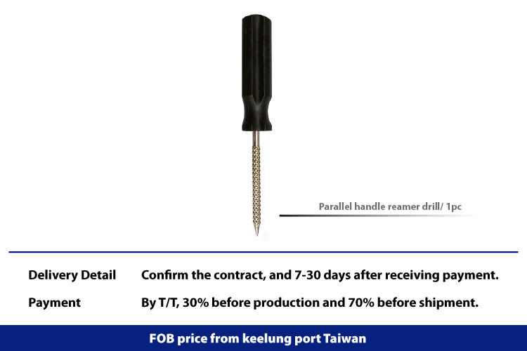 Parallel handle reamer drill for Tire seal bar