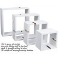 White Finished Wooden Floating Wall Shelf Rack Hanging