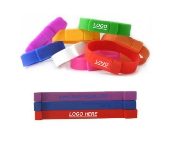 Silicone Wristband w/USB Flash Drive
