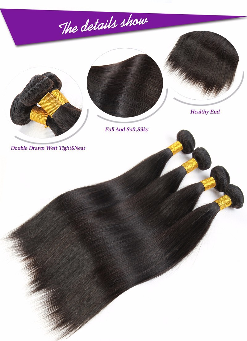 Brazilian Hair Bundle Vendors Double Weft Weave Hair Extensions Bone Straight Human Hair Bundle