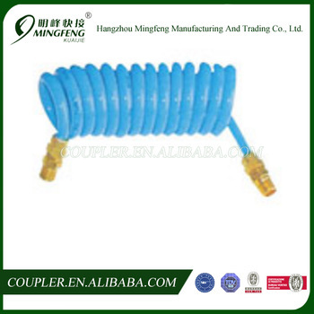 Spring high pressure air hose with fitting