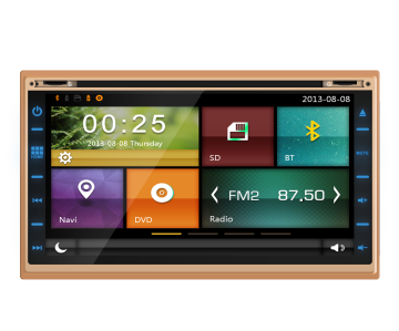 Universal 2DIN Car DVD GPS Navigation Multimedia Player