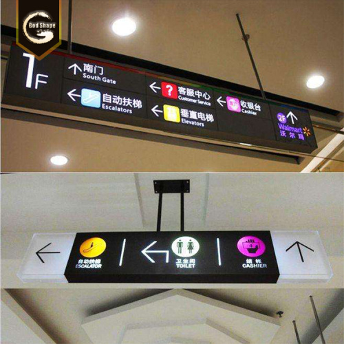 Luz de acrílico gravada personalizada para luz de metrô