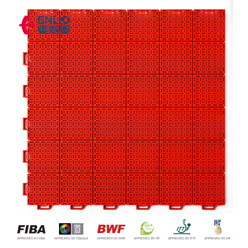 FIBA Goedgekeurde Elastische Vloeren Basketbal Interlocking