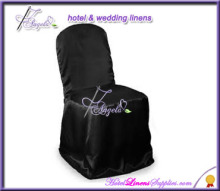 black cheap satin chair covers for banuqet chairs in wedding events