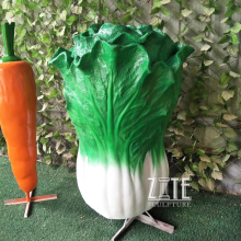 Custom fiberglass vegetable statue resin chinese cabbage sculpture