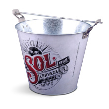 Customizable 5L Round Metal Galvanized Ice Bucket: Personalize Your Serving Solution