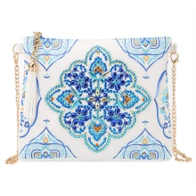 Butterfly Flower Leather Chain Bag Embroidery