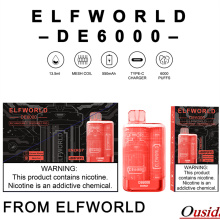 Logotipo personalizado elfworld 6000 vape descartável
