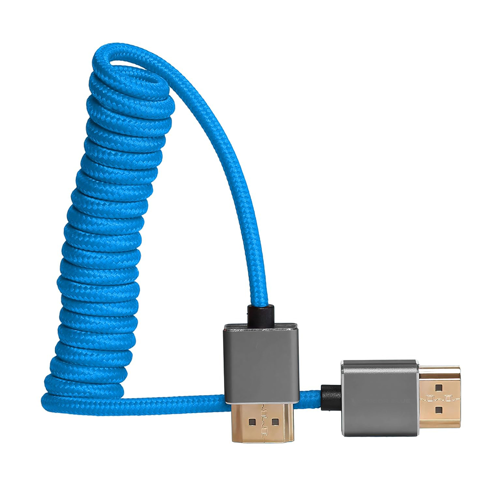 HDMI to HDMI Coiled Braided Cable