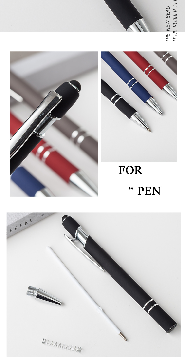 Hot selling promotional pen custom logo ball pen stylus metal pen with custom logo