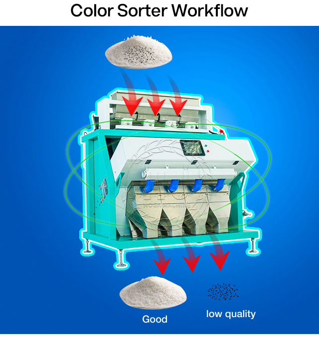Chute Importing Ejector Rgb Ccd Rice Color Sorter Machine, High Quality ...