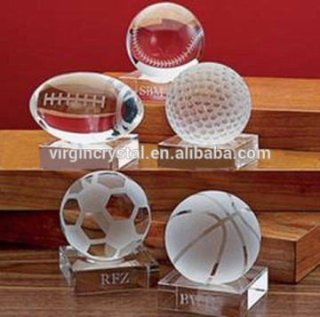Wholesale Various Ball Crystal Trophy With Crystal Base For Crystal Ball Trophy