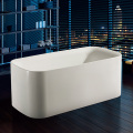 Lightweight Soaking Tub White Luxury Square Vertical Acrylic Bathtub