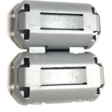 Buckled Black Ferrite Clamp-On Core Cable Filter