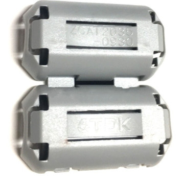 Buckled Black Ferrite Clamp-On Core Cable Filter