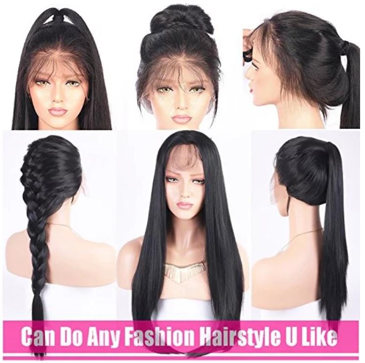 Silky Straight Unprocessed Brazilian Human Hair Full Lace Wig, Buy Human Hair Wigs Online Asian Women  Wigs with Baby hair